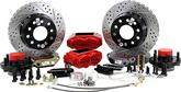 1973-74 Mopar B/E-Body w/Stock Disc Spindles Baer 11" SS4+ Front Disc Brake Set with Red Calipers