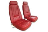 1969 Chevrolet Corvette; Mounted Seats; Red 100% Leather Without Headrest Bracket