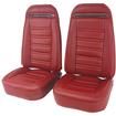 1973-74 Chevrolet Corvette; Mounted Seats; Oxblood 100% Leather Without Shoulder Harness