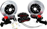 1955-57 Passenger Car with Drop Spindles Baer Pro+ 14" Front Disc Brake Set with Black Calipers