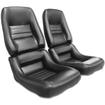 2006-11 Chevrolet Corvette; OE Style 100% Leather Sport Seat Covers W/Perforated Inserts - Titanium Gray