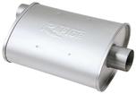 Flowtech Raptor™ Turbo Muffler; With 2-1/2" Offset Inlet; 2-1/2" Center Outlet
