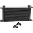 Derale Performance; Series 10000 Stack Plate Oil Cooler; 19 Row; with 90 -10AN Swivel Fittings; 13" x 6-3/8"