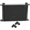 Derale Performance; Series 10000 Stack Plate Oil Cooler; 25 Row; with 90 -10AN Swivel Fittings; 13" x 8-1/4"