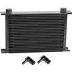 Derale Performance; Series 10000 Stack Plate Oil Cooler; 25 Row; with 90 x 1/2" Swivel Hose Barb Fittings; 13" x  8-1/4"