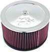 K&N 11" x 6" Stainless Steel Air Cleaner Assembly - 7" Total Height