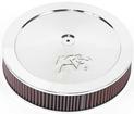 K&N 14" x 3" Low Profile Air Cleaner with 1-1/4" Drop and 2-3/4" Total Height (Without Vent Kit)
