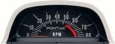 1969 Pontiac Firebird; Hood Tachometer; 5500 Red Line ; V8 Point Ignition; GM Licensed