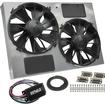 Derale Performance; Dual 12" High Output Radiator Fan and Siver Powder Coated Shroud and PWM Controller Set; 26''W x 18''H x 4''D