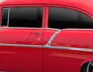 1956-57 Chevrolet 150/210; Rear Quarter Upper Paint Divider Moldings; Stainless Steel; Pair