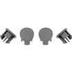 1987-93 Ford Mustang; Arm Rest Plug Set; Gray; LH and RH