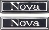 1969-72 Nova; Door Panel Emblems; with Custom Interior ; Pair