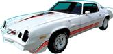 1980-81 Camaro Z28 Vivid Blue / Vibrant Blue / Medium Blue Stripe Decal Set