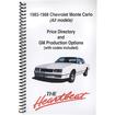 1983-88 Chevrolet Monte Carlo Price Directory & Options Booklet