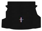 2010-12 Ford Mustang; 1000 Carpet Trunk Mat With Tri-Bar Logo; Black; Convertible; With Shaker