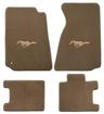 1994-04 Ford Mustang; 4-Piece Heavy Plush Floor Mat Set; Coupe; Parchment; With Beige Pony Logo