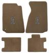 1994-04 Ford Mustang; 4-Piece Heavy Plush Floor Mat Set; Coupe; Parchment; With Cobra Logo