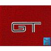 1994-04 Ford Mustang Coupe/1999 Convertible; 4-Piece Heavy Plush Floor Mat Set; Red; With Cobra Logo