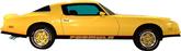 1976-78 Firebird Formula 2 Tone Light Blue / Dark Blue Decal Stripe Set with Black Door Decals
