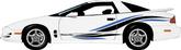 1993-02 Trans-Am Pace Car Style 2 Color Blue Feather Graphics Set