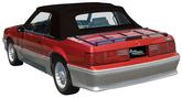1983-90 Ford Mustang Convertible; Plastic Rear Window; With Black Vinyl Trim