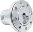 Ridetech Universal Fit Billet Aluminum Fuel Filler Assembly with Clear Anodized Finish; 3.85" Diameter