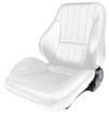 Procar Low-Back Rally Bucket Seats without Headrest - White Vinyl