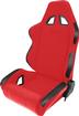 Procar Rave Reclining Bucket Seats - Red Velour