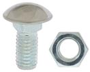 Bumper Bolt with Stainless Steel Head; Zinc Plated;  7 /16"-14 x 1" Bolt with Hex Nut