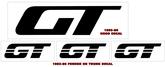 1985-86 Ford Mustang; "GT" Decal Kit; White