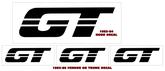 1983-84 Ford Mustang; "GT" Decal Kit; Black
