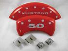2010-14 Ford Mustang; MGP Caliper Cover Set; Front: Mustang/Rear: 5.0; Red