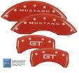 2005-09 Ford Mustang; MGP Caliper Cover Set; Front: Mustang/Rear: GT; Red