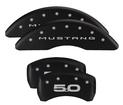 2015-22 Ford Mustang; MGP Caliper Cover Set; Front: Mustang/Rear: Pony; Matte Black