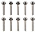 Universal Screw Set ; Chrome with Integral Washer;  #8 x 1-1/2" ; Set of 10