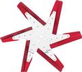 17" Derale High Performance Red Aodized Aluminum Blade Flex Fan with Polished Chrome Hub 