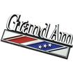 1973-75 Pontiac Grand Am; Trunk Emblem; Grand Am Nameplate With Stars and Stripes Insignia