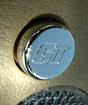 2005-10 Ford Mustang; Map Light Button Covers; Smooth Chrome; With GT Logo
