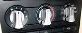 2005-11 Ford Mustang; AC Knob Cover Set; Single-Grooved Chrome