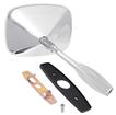 1971-1979 Buick, Chevy, Pontiac, Oldsmobile; Chrome Outer Door Mirror; RH or LH; with Flat Bracket and Hardware; Each; Various Models