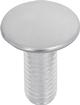 Zinc Plated Bumper Bolt With Flat Stainless Steel Head - 3/8"-16 x 15/16" - Each