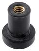 Voltage Regulator Rubber Well Nut, 10-24 Thread, Fits 3/8" Hole, Neoprene With Captive Brass Nut, Each