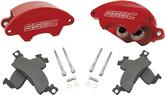 1969-76 Super Twin 38Mm 2- Piston Red Powder Coated Front Calipers (For Non-Power Brake Cars)