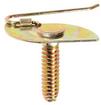 Wire Tail Molding Clip, #10-24, 1" Long, Zinc Chromate (Gold Iridescent)