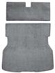 1979-82 Mustang with Solid Rear Seat Back Rear Cargo Area Cut Pile Carpet Set - Medium Gray