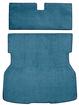 1979-82 Mustang with Solid Rear Seat Back Rear Cargo Area Cut Pile Carpet Set - Ocean Blue