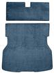 1979-82 Mustang with Solid Rear Seat Back Rear Cargo Area Cut Pile Carpet Set - Blue