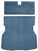 1979-82 Mustang Rear Cargo Area Cut Pile Carpet Set with Mass Backing - Ocean Blue
