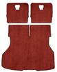 1983-86 Mustang Hatchback Rear Cargo Area Cut Pile Carpet Set with Mass Backing - Red