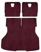 1983-86 Mustang Hatchback Rear Cargo Area Cut Pile Carpet Set with Mass Backing - Maroon